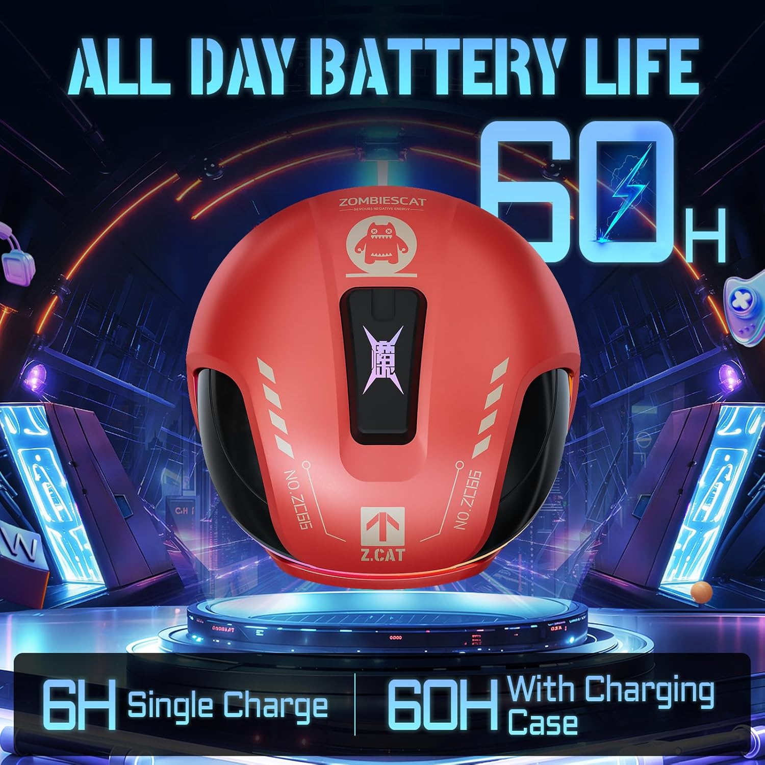 ZOMBIES CAT ACTIVE EARBUDS WIRELESS